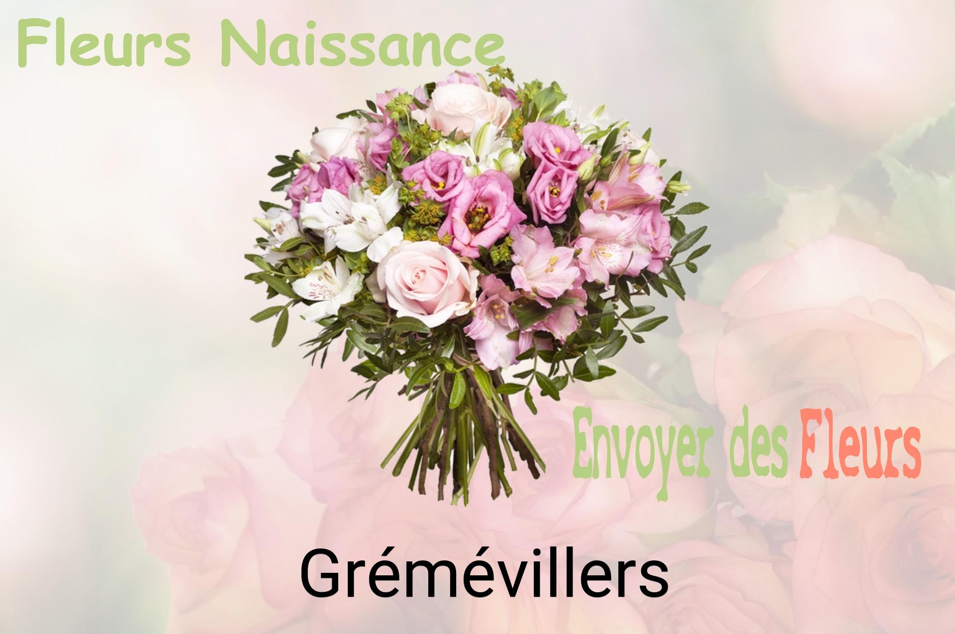 Bouquet de fleurs de naissance livré à Grémévillers